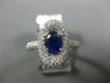 ESTATE 1.82CT DIAMOND & AAA EXTRA FACET SAPPHIRE 14KT WHITE GOLD ENGAGEMENT RING