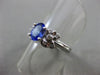 ESTATE .87CT DIAMOND & AAA TANZANITE 14KT WHITE GOLD BUTTERFLY FUN RING #11092