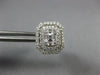 ESTATE LARGE 1.25CT DIAMOND 18KT WHITE GOLD CLUSTER SQUARE OCTAGON STUD EARRINGS