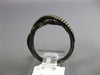 ESTATE .36CT DIAMOND 14K BLACK GOLD CLASSIC MULTI ROW CRISS CROSS WAVE LOVE RING