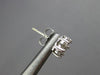 ESTATE .75CT ROUND DIAMOND 14KT WHITE GOLD CLASSIC FLOWER CLUSTER STUD EARRINGS