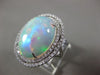 EXTRA LARGE 11.41CT DIAMOND & AAA AUSTRALIAN OPAL 14KT WHITE GOLD OVAL HALO RING