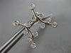 ESTATE .26CT DIAMOND 14KT WHITE GOLD 3D CLASSIC LEAF BRANCH ETOILE STUD EARRINGS