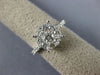 ESTATE LARGE .96CT DIAMOND 14K WHITE GOLD SOLITAIRE CLUSTER HALO ENGAGEMENT RING