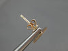 ESTATE .22CT DIAMOND 14KT ROSE GOLD 3D CLASSIC TRIANGULAR LOVE HANGING EARRINGS