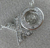ESTATE .15CT DIAMOND 14K WHITE GOLD 3D DANCING DIAMOND XO FLOATING LOVE NECKLACE