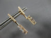 ESTATE .31CT DIAMOND 14KT ROSE GOLD 3D ROUND & BAGUETTE BAR FUN STUD EARRINGS