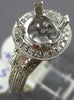 ESTATE 1.1CT DIAMOND 14K WHITE GOLD FILIGREE MILGRAIN SEMI MOUNT ENGAGEMENT RING