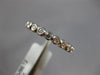 ESTATE .23CT DIAMOND 14K WHITE GOLD BEZEL SEMI ETERNITY WEDDING ANNIVERSARY RING