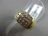 ESTATE WIDE .92CT DIAMOND 14KT YELLOW GOLD 3D SQUARE MULTI ROW FUN RING