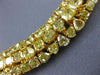 ESTATE EXTRA LARGE 69.55CT FANCY YELLOW DIAMOND 18KT YELLOW GOLD 3 ROW NECKLACE