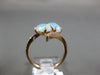 ESTATE 1.80CT DIAMOND & AAA AUSTRALIAN OPAL 14KT YELLOW GOLD 3D SNAKE OVAL RING