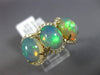 LARGE 6.30CT DIAMOND & AAA AUSTRALIAN OPAL 14K YELLOW GOLD OVAL ANNIVERSARY RING
