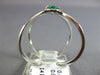 LARGE .56CT DIAMOND & AAA COLOMBIAN EMERALD 14K WHITE GOLD HALO CRISS CROSS RING