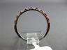 ESTATE .28CT DIAMOND & AAA RUBY 18KT WHITE GOLD SEMI ETERNITY ANNIVERSARY RING