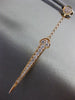 ESTATE LONG .36CT ROUND CUT DIAMOND 18KT ROSE GOLD 3D ANCHOR HANGING EARRINGS
