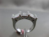 ESTATE WIDE .90CT DIAMOND 18KT WHITE GOLD 3D 5 ROW FLAT WEDDING ANNIVERSARY RING