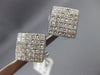 ESTATE LARGE 2.16CT DIAMOND 14KT WHITE GOLD 3D INVISIBLE CLIP ON EARRING #15771