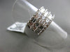 ESTATE WIDE 2.26CT DIAMOND 18KT WHITE GOLD 3D MULTI ROW WEDDING ANNIVERSARY RING