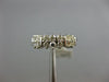 ESTATE .48CT DIAMOND 14KT WHITE GOLD DOUBLE ROW PYRAMID WEDDING ANNIVERSARY RING