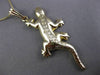 ESTATE LARGE 14KT YELLOW GOLD 3D CLASSIC LIZARD PENDANT & CHAIN BEAUTIFUL #23718