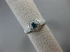 ESTATE 1.59CT WHITE & BLUE DIAMOND 14KT WHITE GOLD 3D SOLITAIRE ENGAGEMENT RING