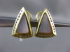 ESTATE LARGE .52CT DIAMOND & MOTHER OF PEARL 14K YELLOW GOLD 3D CLIP ON EARRINGS