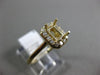 ESTATE .19CT DIAMOND 14KT YELLOW GOLD 3D OCTAGON HALO SEMI MOUNT ENGAGEMENT RING