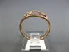 ESTATE WIDE .12CT ROUND DIAMOND 14KT ROSE GOLD CLASSIC DOUBLE LOVE KNOT FUN RING