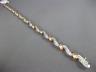 ESTATE WIDE & LONG 1.50CT ROUND DIAMOND 14KT WHITE & ROSE GOLD 3D WAVE BRACELET