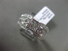 ESTATE LARGE .92CT ROUND & PRINCESS DIAMOND 14K WHITE GOLD HEART FRIENDSHIP RING