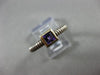 ESTATE .50CT AAA AMETHYST 925 SILVER & 14KT GOLD 3D SQUARE SOLITAIRE RING #22033
