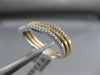 ESTATE WIDE .26CT DIAMOND 14KT WHITE YELLOW ROSE GOLD 3 WAVE STACKABLE LOVE RING