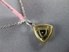.91CT WHITE & FANCY YELLOW DIAMONDS & AAA SAPPHIRE 18KT GOLD 3D TRILLION PENDANT