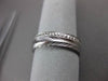 ANTIQUE 14K WHITE GOLD 3D HANDCRAFTED FILIGREE ETERNITY WEDDING BAND RING #18955