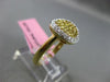 ESTATE WIDE .57CT WHITE & YELLOW DIAMOND 18KT TWO TONE GOLD CIRCULAR HEART RING