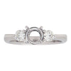 ESTATE .33CT DIAMOND 18KT WHITE GOLD CLASSIC 4 PRONG SEMI MOUNT ENGAGEMENT RING