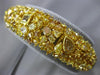 GIA LARGE 36.27CT MULTI COLOR DIAMOND 18K YELLOW GOLD 3D CLUSTER TENNIS BRACELET