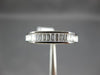 ESTATE .88CT BAGUETTE DIAMOND PLATINUM CONCAVE CHANNEL ANNIVERSARY RING #17312