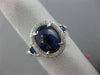 LARGE 4.88CT DIAMOND & AAA SAPPHIRE 18KT WHITE GOLD INFINITY ENGAGEMENT RING