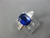 LARGE 3.25CT DIAMOND & AAA KASHMIR SAPPHIRE PLATINUM 3D ENGAGEMENT RING #25915