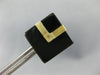 ESTATE LARGE AAA BLACK ONYX 14KT YELLOW GOLD CLASSIC SQUARE STUD EARRINGS #26504