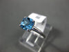 ESTATE 1.20CT AAA BLUE TOPAZ 14KT WHITE GOLD 3D SQUARE SOLITAIRE PROMISE RING