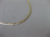 ESTATE 14KT WHITE & YELLOW GOLD FANCY DIAMOND CUT CURB NECKLACE CHAIN #24756