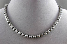 ESTATE WIDE 925 SILVER ITALIAN HANDCRAFTED SQUARE LINK CHAIN NECKLACE #24075