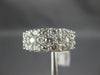 ESTATE WIDE 2.0CT DIAMOND 14KT WHITE GOLD 3D 3 ROW SHARE PRONG ANNIVERSARY RING