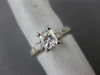 ESTATE 1.17CT DIAMOND PLATINUM 3D CLASSIC FILIGREE ENGAGEMENT LOVE RING #18702