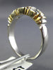 ESTATE .75CT PRINCESS DIAMOND 14KT TWO TONE GOLD WEDDING ANNIVERSARY RING #7305