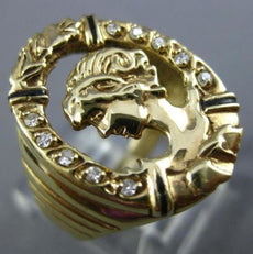 ANTIQUE LARGE .12CT OLD MINE DIAMOND 14KT YELLOW GOLD 3D OVAL LADY PORTRAIT RING