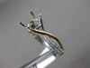 ESTATE .17CT DIAMOND 14K 2 TONE GOLD INFINITY 4 PRONG SEMI MOUNT ENGAGEMENT RING
